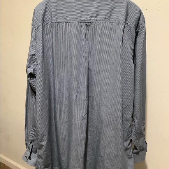 Cinch Men's Gray Anvil Allover Print Button Down Long Sleeve Shirt Size Large - Picture 3 of 4